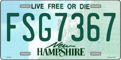 NH license plate FSG7367