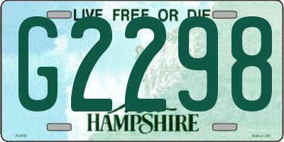 NH license plate G2298