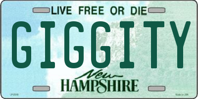 NH license plate GIGGITY