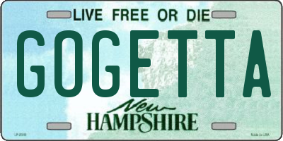 NH license plate GOGETTA