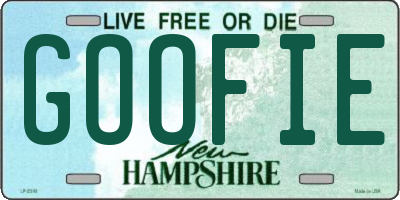 NH license plate GOOFIE
