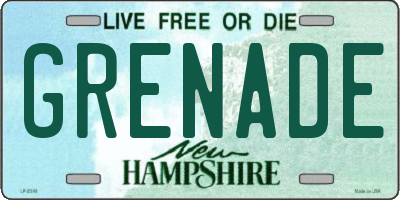 NH license plate GRENADE