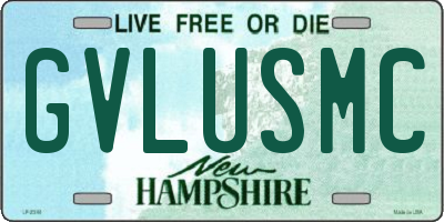 NH license plate GVLUSMC