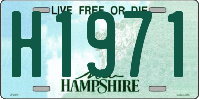 NH license plate H1971