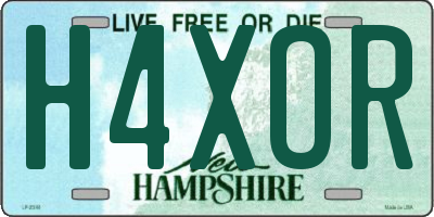 NH license plate H4XOR