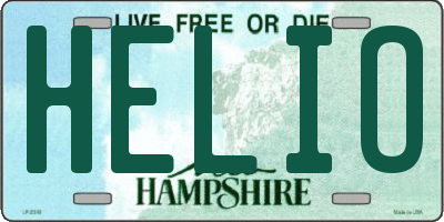 NH license plate HELIO