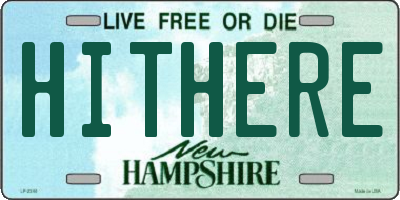 NH license plate HITHERE