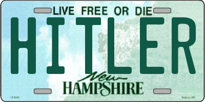 NH license plate HITLER