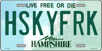 NH license plate HSKYFRK