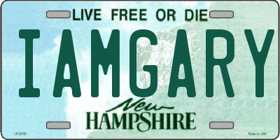 NH license plate IAMGARY