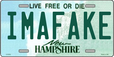 NH license plate IMAFAKE