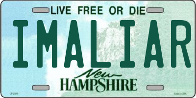 NH license plate IMALIAR