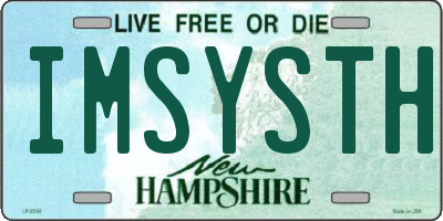 NH license plate IMSYSTH