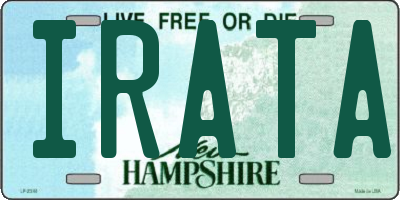 NH license plate IRATA