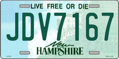 NH license plate JDV7167