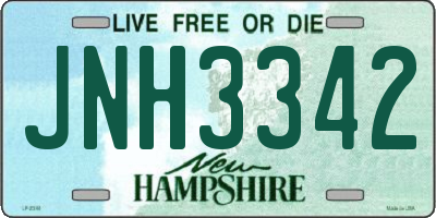 NH license plate JNH3342