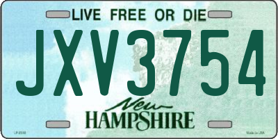 NH license plate JXV3754