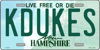 NH license plate KDUKES