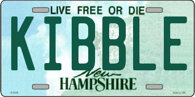 NH license plate KIBBLE