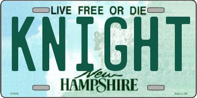 NH license plate KNIGHT