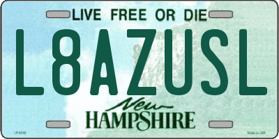 NH license plate L8AZUSL