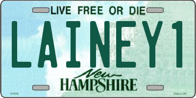 NH license plate LAINEY1