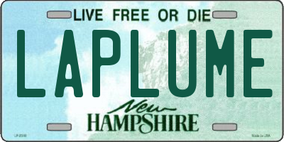 NH license plate LAPLUME