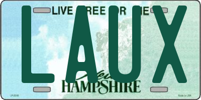 NH license plate LAUX