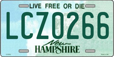 NH license plate LCZ0266