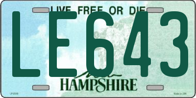 NH license plate LE643