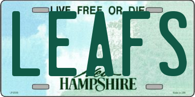 NH license plate LEAFS