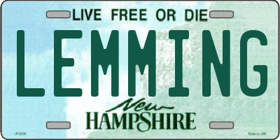 NH license plate LEMMING
