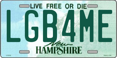 NH license plate LGB4ME