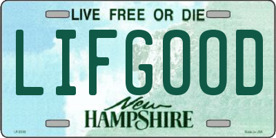 NH license plate LIFGOOD