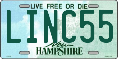 NH license plate LINC55