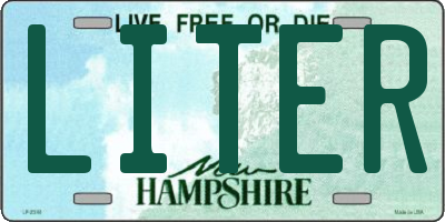 NH license plate LITER