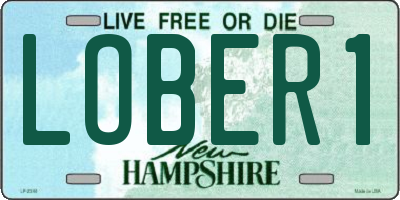 NH license plate LOBER1