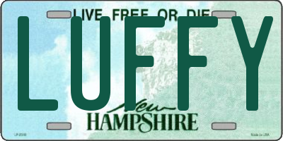 NH license plate LUFFY