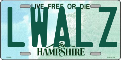 NH license plate LWALZ