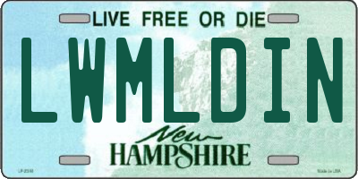 NH license plate LWMLDIN