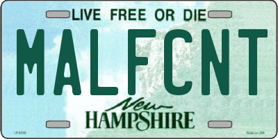 NH license plate MALFCNT