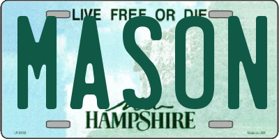 NH license plate MASON