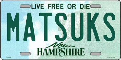 NH license plate MATSUKS