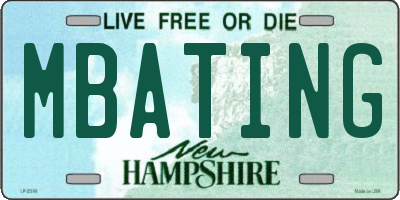 NH license plate MBATING