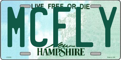 NH license plate MCFLY