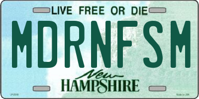 NH license plate MDRNFSM