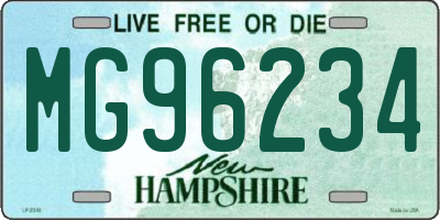 NH license plate MG96234