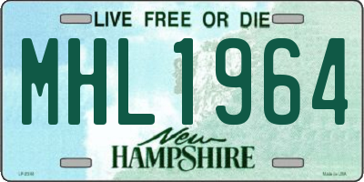 NH license plate MHL1964