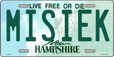 NH license plate MISIEK