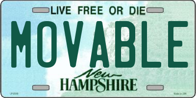 NH license plate MOVABLE